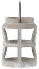 A & B Home Gray Lantern with Oval Cut-Out Design-2