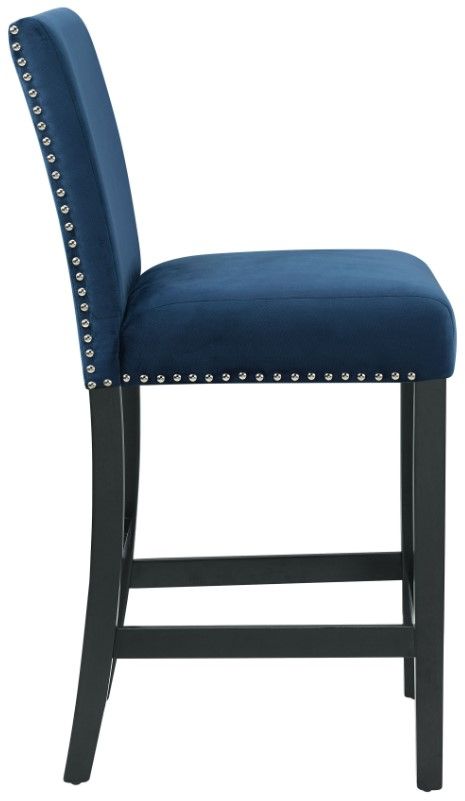 New Classic® Home Furnishings Celeste Blue/Espresso Counter Chair-3