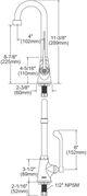 Elkay Chrome Single Hole Single Control Faucet with 4" Gooseneck Spout and 6" Wristblade Handle-1