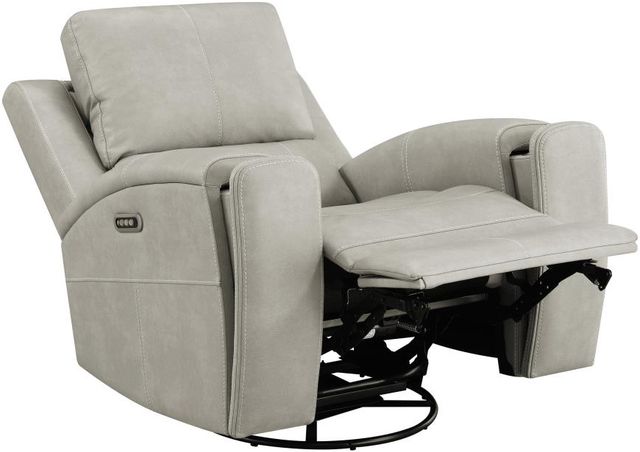 Coaster® Brickston Grey Power Recliner Swivel Glider with Power Headrest and Lumbar-4