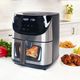 Kenmore® 8Qt 1700W Stainless Steel Family Size Air Fryer with 12 Preset Cooking Functions, Digital Touch Screen, Programmable Temperature & Timer, Viewing Window, Roast Bake Broil Dehydrate Reheat-3