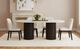 Elements International Sylvie 5-Piece Dark Brown/White Oval Dining Set-1