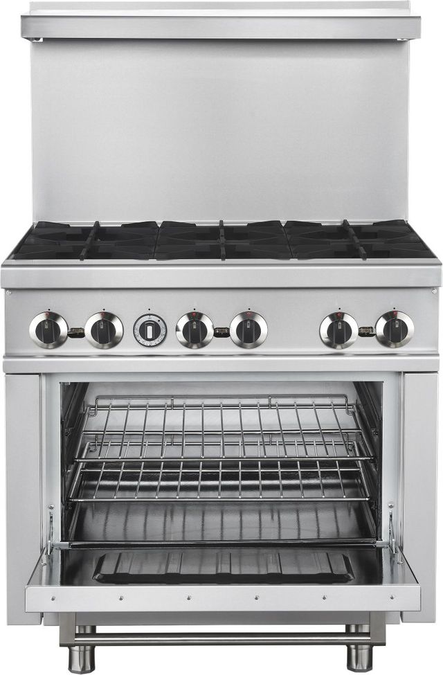 FORNO® 36" Stainless Steel Commercial Freestanding Gas Range -3