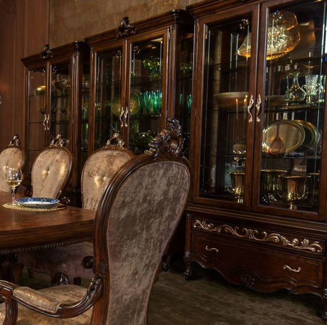 Michael Amini® Platine De Royale Light Espresso Curio-1