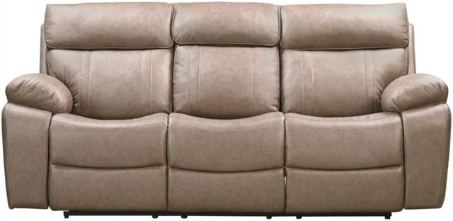 Parker House® Theon Stokes Toffee Manual Reclining Sofa with Drop Down Table-2