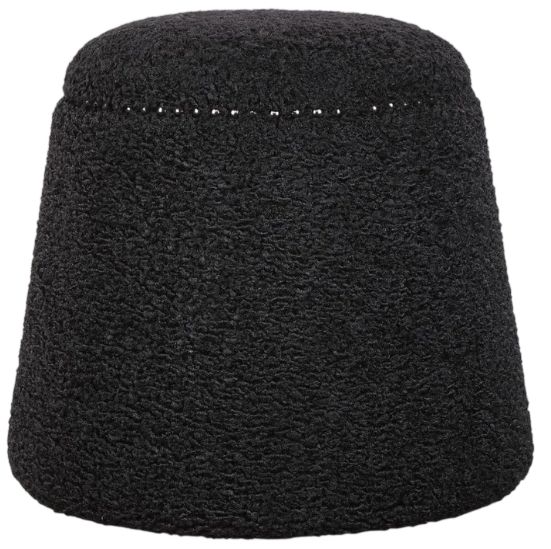 Uttermost® Gumdrop Black Ottoman-0