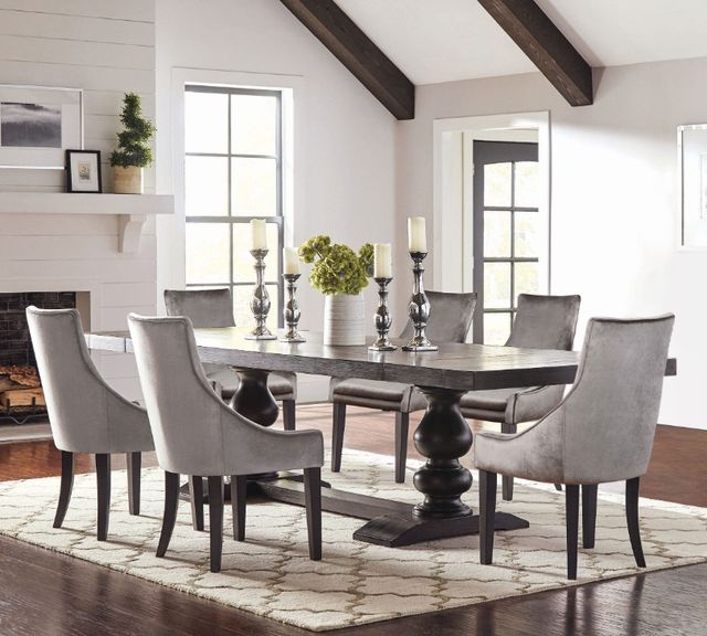 Coaster® Phelps 7-Piece Antique Noir/Gray Dining Set-1