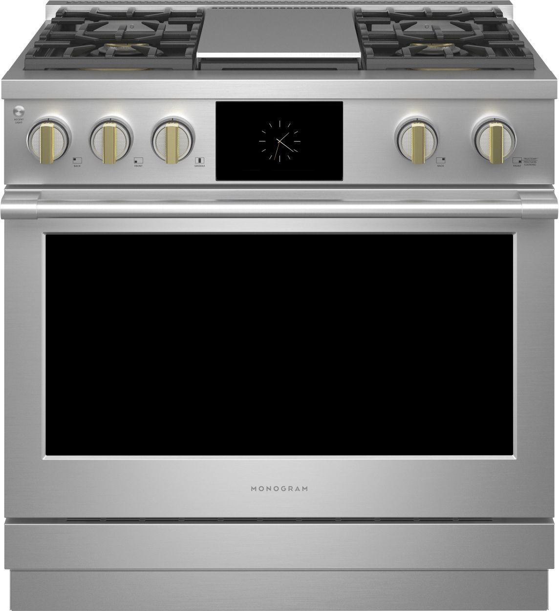 Monogram® Statement Collection 36" Stainless Steel Pro Style Dual Fuel Natural Gas Range
