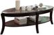 Mazin Furniture Pierre Glass Insert Top Cocktail Table with Espresso Base-0
