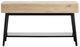 Magnussen Home® Fletcher Driftwood Sofa Table with Black Base-3