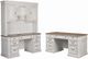 Liberty Furniture Magnolia Manor 5-Piece Antique White/Weathered Bark Desk Set-0