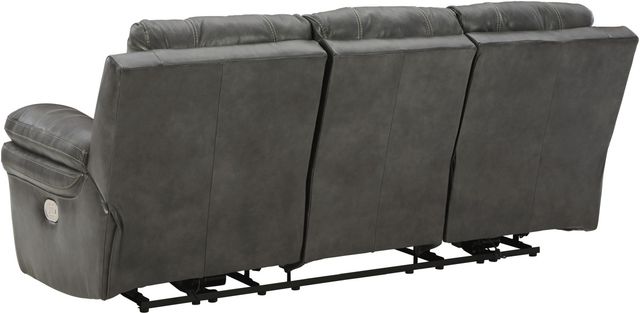 Signature Design by Ashley® Edmar Charcoal Power Recline Sofa-2