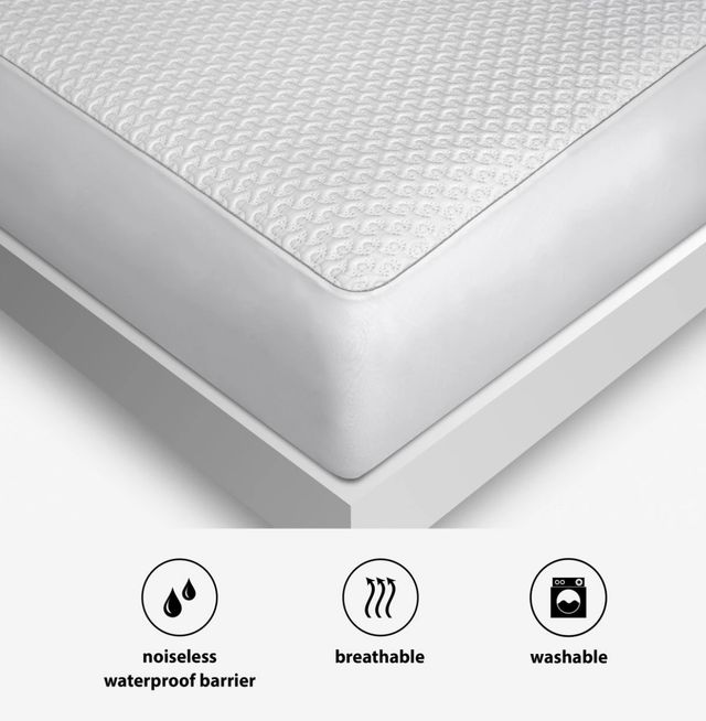 BEDGEAR® Ver-Tex™ Performance® White Split King Mattress Protector-4