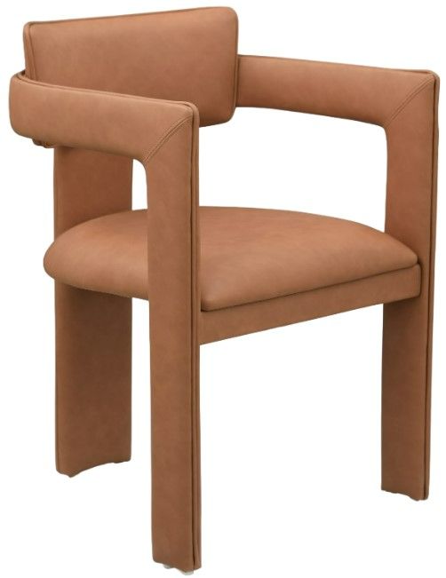 Meridian Furniture Brenda Cognac Upholstered Dining Chair-0
