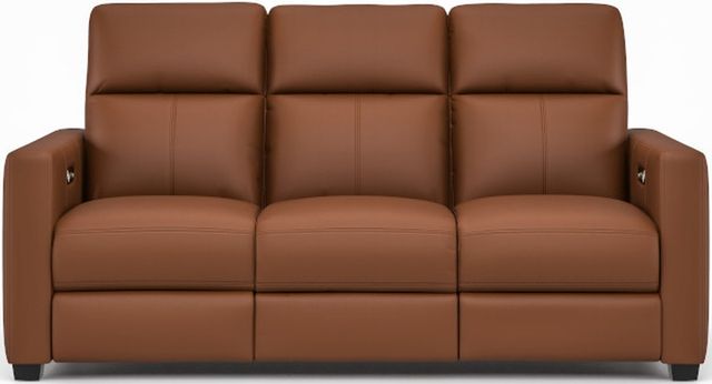 Flexsteel® Broadway Cinnamon Power Reclining Sofa with Power Headrests-1