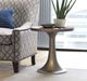 Hammary® Timber Forge Light Brown Round Chairside Table with Aged Natural Silver Base-1