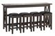 Bernards Carmina 5-Piece Antique Brown/Black Counter Set-0