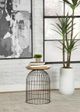Coaster® Bernardo Natural  Accent Table with Gunmetal Frame-1