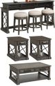 Parker House® Sundance 7-Piece Smokey Gray Occasional Table Set with Stools-0