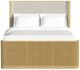 Elements International Sylvie Natural/White Upholstered Queen Panel Bed-3