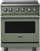 Viking® 5 Series 30" Eucalyptus Pro Style Induction Range with Polished Chrome Trim-0