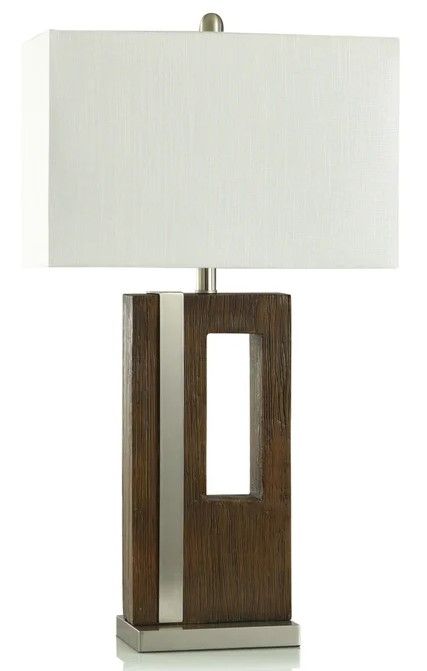 Stylecraft Hudson Silver Brown/Nickel Table Lamp-0