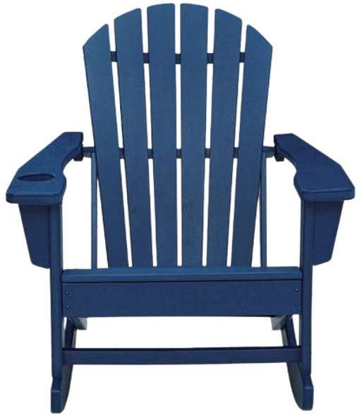 Signature Design by Ashley® Sundown Shores Blue Wooden Outdoor Rocking Chair-1