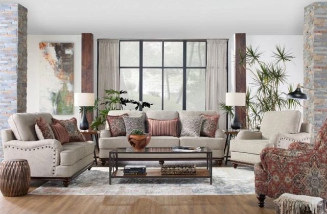 Hughes Furniture® 17200 Jazzy Heather Loveseat-1