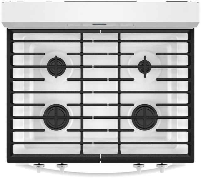Whirlpool® 30" White Freestanding Gas Range with Cast Iron Grates and No Preheat Mode-3