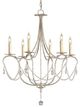 Currey & Company Crystal Lights Silver Leaf Small Chandelier-0
