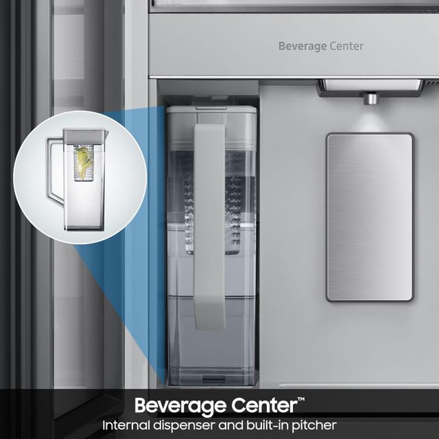 Samsung Bespoke 36 in. 22.5 Cu. Ft. Charcoal Glass and Stainless Steel Counter Depth French Door Refrigerator with AI Family Hub™+ &  AI Vision Inside™-8