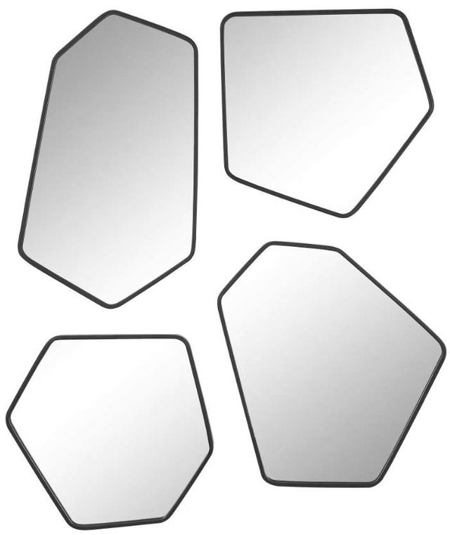 Uttermost® Linneah 4-Piece Black Mirror Set-0