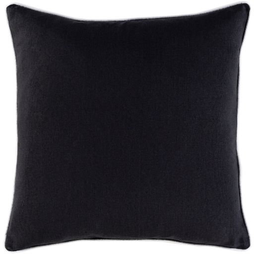 Surya Buffalo Plaid Black 20"x20" Toss Pillow with Down Insert-1