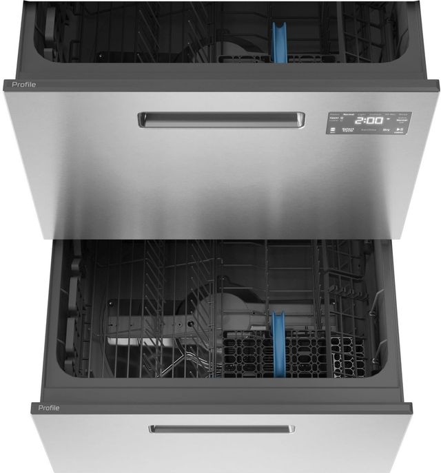 GE Profile™ 24" Fingerprint Resistant Stainless Steel Double Drawer Dishwasher-2
