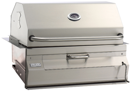 Fire Magic® Charcoal 12 Series 24" Stainless Steel Built-In Charcoal Grill-0