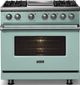 Viking® 5 Series 36" Splash Pro Style Dual Fuel (LP) Range with Polished Chrome Trim-2