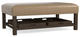 Bassett® Furniture Lori Sable Leather Ottoman with Trays-0