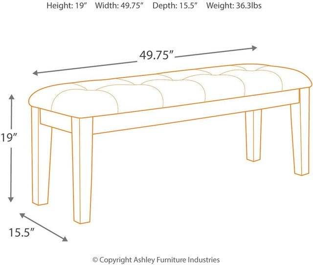 Signature Design by Ashley® Ralene Medium Brown Dining Bench-2