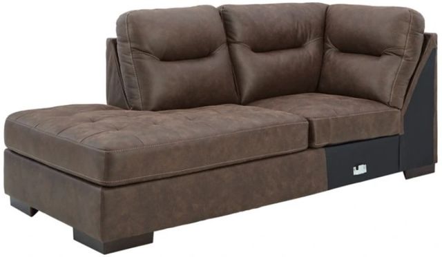 Signature Design by Ashley® Maderla 2-Piece Walnut Left-Arm Facing Sofa Sectional with Chaise-2