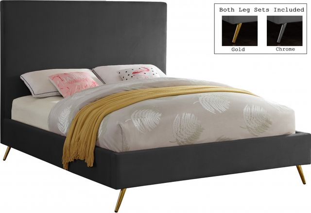 Meridian Furniture Jasmine Grey Full Bed-1
