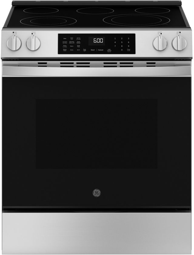 GE® 600 Series 30" Fingerprint Resistant Stainless Steel Slide-In Electric Range-0