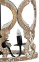 A & B Home Black/Whitewash Wood and Iron Chandelier-1