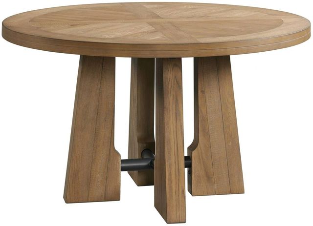 Intercon Landmark Weathered Oak Round Dining Table-0