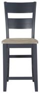 American Wholesale Furniture 5-Piece Gray Counter Height Table Set with Graphite Base-4