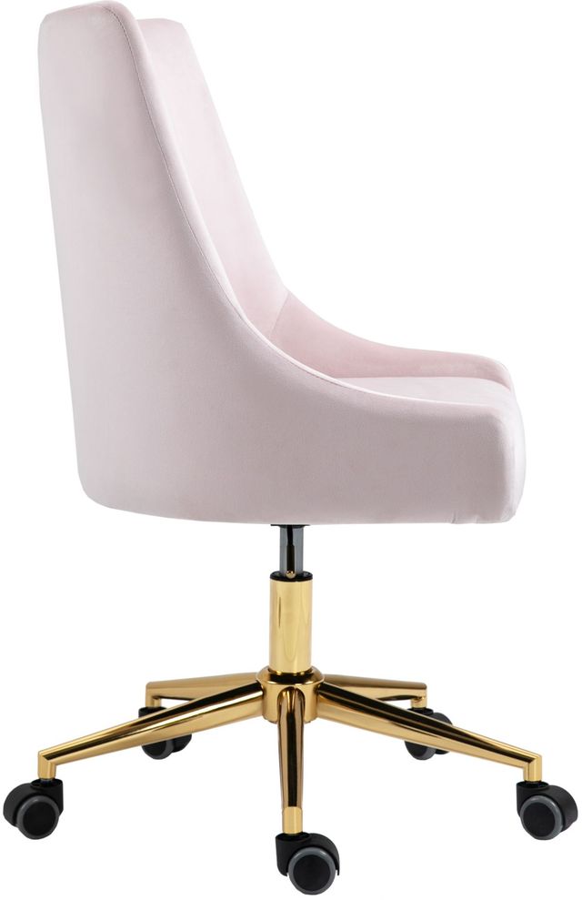 Meridian Furniture Karina Pink Velvet Office Chair-3