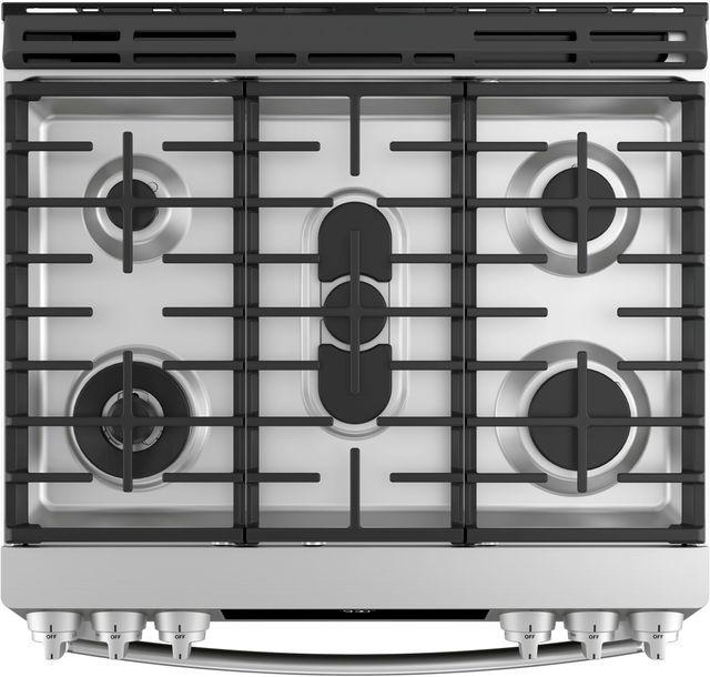 GE Profile™ 30" Stainless Steel Slide-In Front Control Gas Range-1