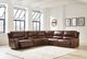 Signature Design by Ashley® Silverbrooke 6-Piece Canyon Power Reclining L-Shape Sectional with Storage Console-1