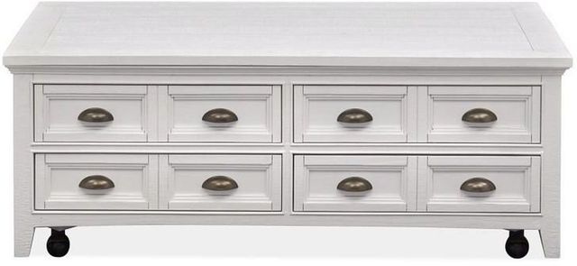 Magnussen Home® Heron Cove Chalk White Lift Top Storage Cocktail Table with Casters-1