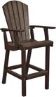C R Plastics Generation Line Chocolate Classic Pub Arm Chair-0