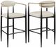 Coaster® Tina 2-Piece Beige/Black Upholstered Bar Stool Set-0
